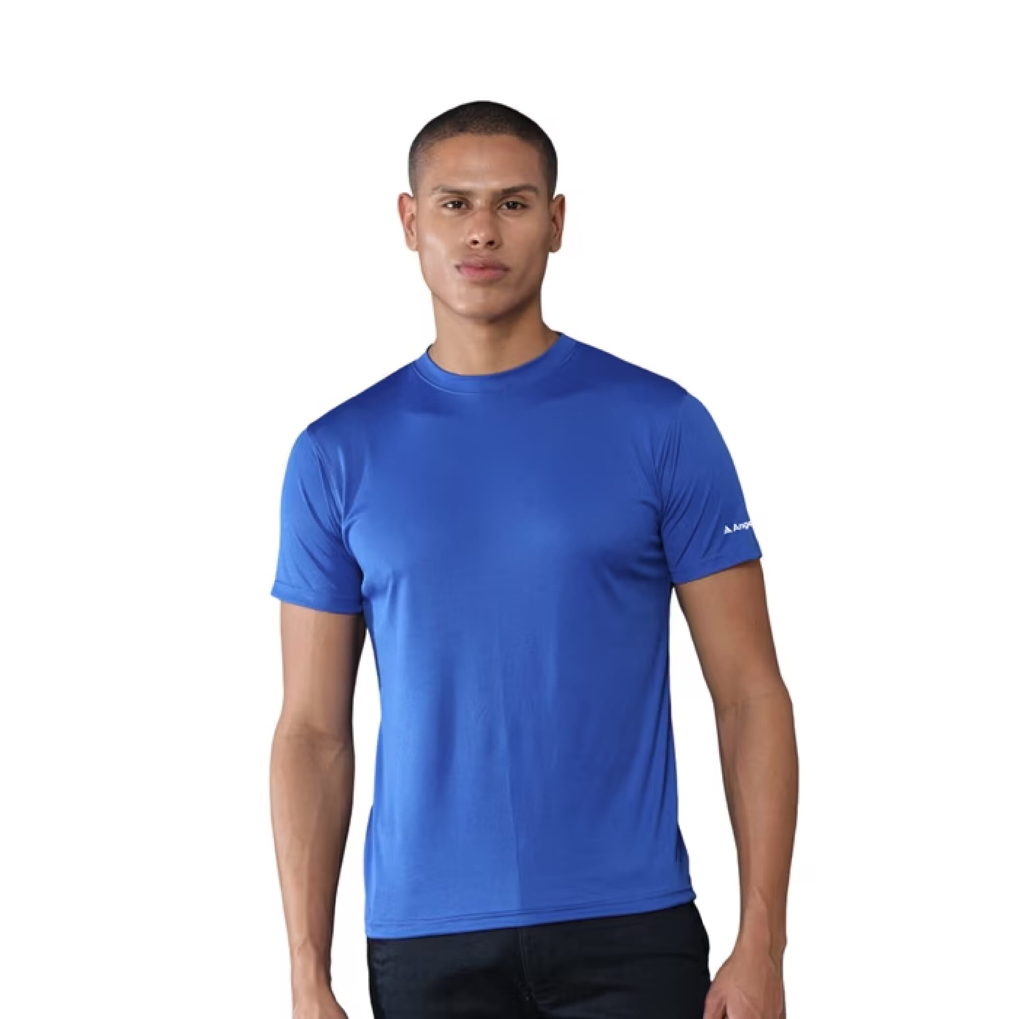 Greys&Blues Mobilitee Round Neck T-Shirt- Blue